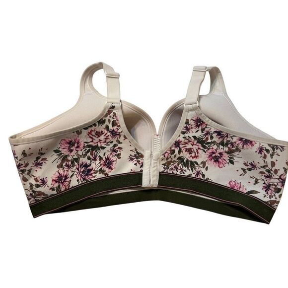 CACIQUE 44DD The Cotton Collection Shirt Bra Floral Lane Bryant No Wire - Picture 2 of 4